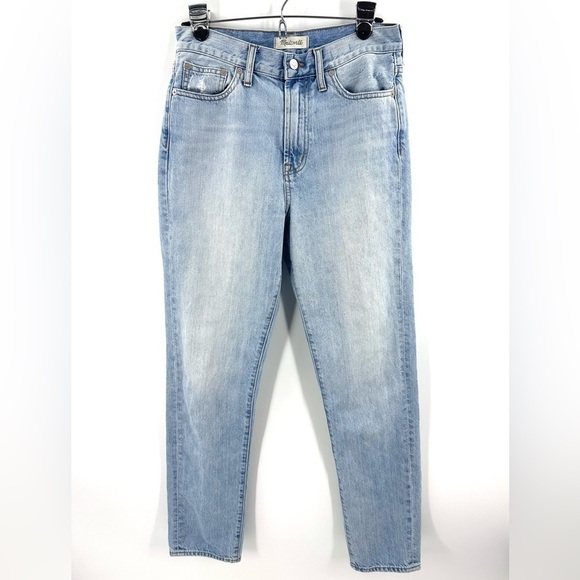 Madewell Perfect Vintage Jeans Size 28 Straight Leg Blue Denim 100% Cotton - Picture 2 of 11